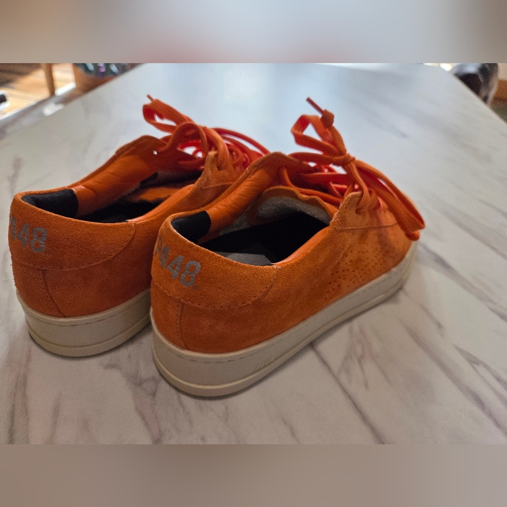 P447 Orange Suede Men's/WomanS Sneakers Size 37 - Picture 4 of 8